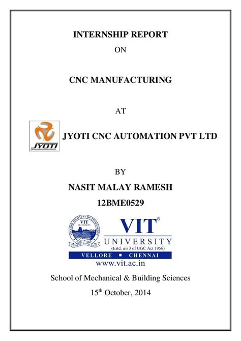 cnc machine report|cnc machine internship report.